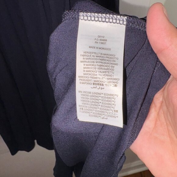 NEW NWT Boden Fixed Wrap Jersey Dress Collar Navy Knit size 10Long - Picture 7 of 9